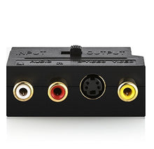 Carica l&#39;immagine nel visualizzatore di Gallery, deleyCON Scart Per 3x RCA Jacks IN OUT Switcher + S-Video S-VHS AV...