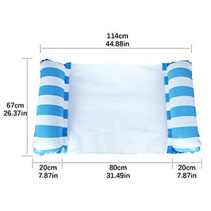 Qdreclod Amaca Gonfiabile Galleggiante da Piscina Reclinabile Lettino Blu