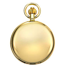 Carica l&#39;immagine nel visualizzatore di Gallery, TREEWETO Orologio da tasca unisex con catena, analogico, Golden057 - Ilgrandebazar