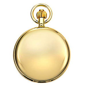 TREEWETO Orologio da tasca unisex con catena, analogico, Golden057 - Ilgrandebazar