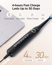 Carica l'immagine nel visualizzatore di Gallery, Spazzolino Elettrico Fairywill 507 Nero +Viaggio Case+8 Testine