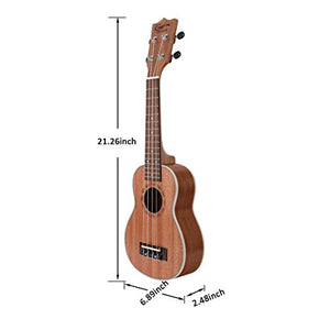 Hricane Ukulele Soprano Professionale Opaco Kit con Busta