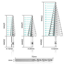 Carica l&#39;immagine nel visualizzatore di Gallery, MOHOO Punte Coniche + Punta Trapano Elicoidale Conica in Acciaio HSS... - Ilgrandebazar