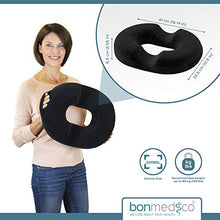 Carica l'immagine nel visualizzatore di Gallery, bonmedico Cuscino Antidecubito - Ciambella Ortopedica in Memory Foam e Gel - Sedile Ergonomico per Schiena e Coccige - per Gaming, Auto e Ufficio
