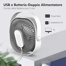Carica l'immagine nel visualizzatore di Gallery, LaHuko USB Ventilatore da Scrivania, 20cm Portatile Tavolo...