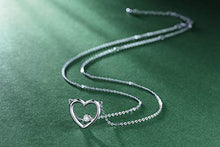 Carica l&#39;immagine nel visualizzatore di Gallery, Qings - Collana con Ciondolo a Forma di Cuore, in Argento Sterling Silver