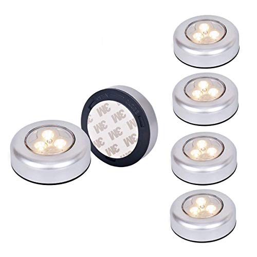 Tougo 6pcs LED Lampada Wireless Luce al Tocco batteria alimentata Gialle-6pcs - Ilgrandebazar