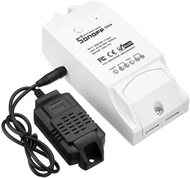 SONOFF TH16+Sensor Si7021, 15A Interruttore Intelligente TH16+Si7021, Bianco - Ilgrandebazar
