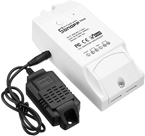 SONOFF TH16+Sensor Si7021, 15A Interruttore Intelligente TH16+Si7021, Bianco - Ilgrandebazar