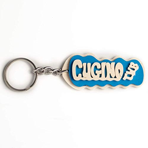 Portachiavi in legno fatto a mano personalizzato con la scritta Cugino TVB,... - Ilgrandebazar