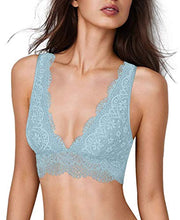 Carica l'immagine nel visualizzatore di Gallery, YIANNA Donna Floreale Pizzo Reggiseno S, Leggero Blu (Non Imbottito) - Ilgrandebazar