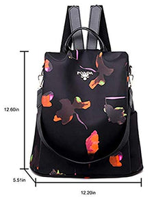 Wishliker Zaino Casual per Donna,Oxford Zainetto Mano Tracolla Farfalla Rossa
