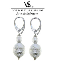 Carica l&#39;immagine nel visualizzatore di Gallery, Venetiaurum - Orecchini Da Donna Con Perle Ovali In Vetro di Murano E...