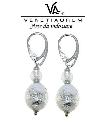 Venetiaurum - Orecchini Da Donna Con Perle Ovali In Vetro di Murano E...