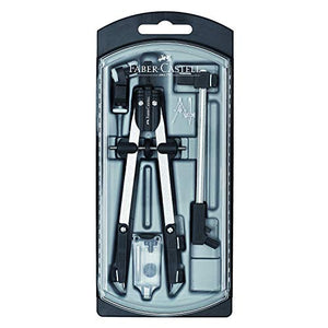 Faber-Castell 32724-3A - Compasso a regolazione rapida con adattatore...