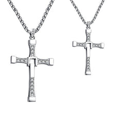 Carica l&#39;immagine nel visualizzatore di Gallery, Paialco da Uomo in Argento Sterling Grande Ciondolo a Forma di Croce con... - Ilgrandebazar