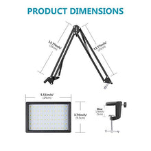 Carica l&#39;immagine nel visualizzatore di Gallery, Neewer Kit 2pz Video Luce LED a USB Dimmerabile 5600K e Morsetto da Tavolo &amp;...