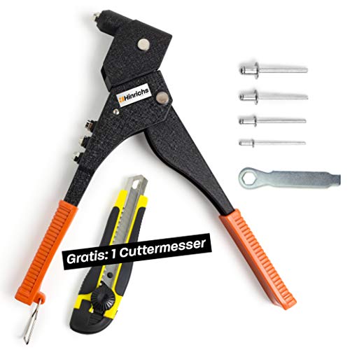 Hinrichs Rivettatrice Manuale - Pistola per Rivetti con 100 rivetti in... - Ilgrandebazar