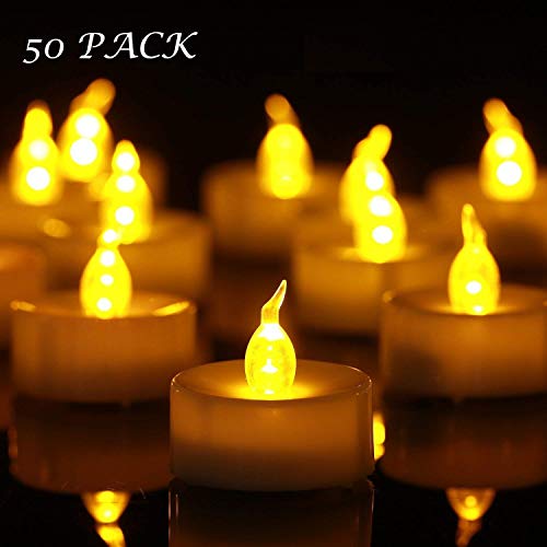 YHY Candele a LED 50pcs Lumini da Tè Tealight Elettrica Luce Calda Senza 1*50 - Ilgrandebazar