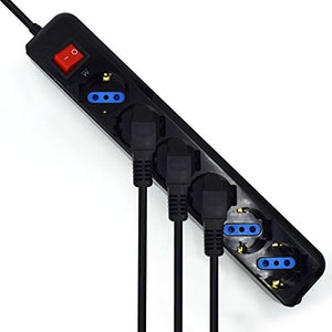 Ewent EW3925 Multipresa, Ciabatta Elettrica, Spina VDE per UPS, 6 Uscite...