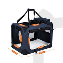 Carica l'immagine nel visualizzatore di Gallery, FEANDREA Gabbia Pieghevole Portatile Borsa per Cane 70 x 52 x 52 cm, blu