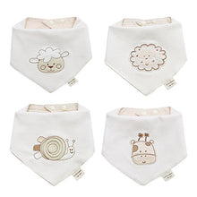 Carica l&#39;immagine nel visualizzatore di Gallery, Neutrale organico bambino bavaglini bandana neonato per ragazzi e ragazze 4...