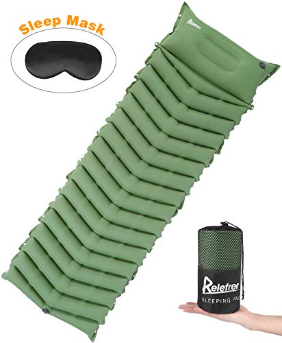 Relefree Materassino Campeggio Mare Ultraleggero Compatto Green