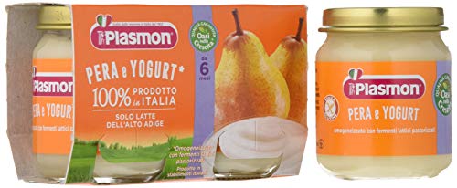 Plasmon Omogeneizzato di Yogurt Pera - 24 pezzi da 120 gr