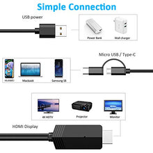 Carica l&#39;immagine nel visualizzatore di Gallery, Cavo 2 In 1 Da Usb Tipo C/Micro a Hdmi 2m, Adattatore Micro/USB C to HDMI