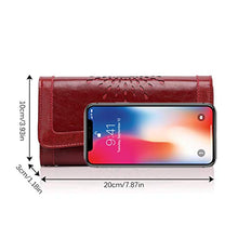 Carica l&#39;immagine nel visualizzatore di Gallery, Portafoglio Pelle Donna, OURBAG Portafogli Donna Grandi, Bloccaggio Rosso