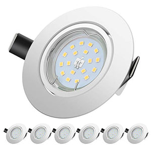 Sunpion Faretti LED da Incasso per Set 6 6000K rotonde bianche - Ilgrandebazar