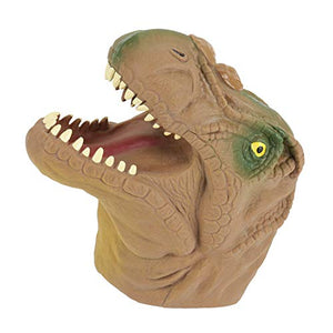 Dinosauro Mano Puppet Gloves, 6 Pollici Tyrannosaurus Rex Gioco di Marrone - Ilgrandebazar