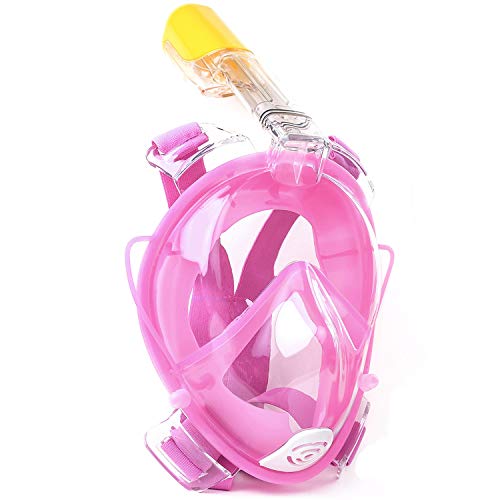 SFUN Maschera da Snorkel, per Snorkeling, easybreath L-XL, rosa L-XL