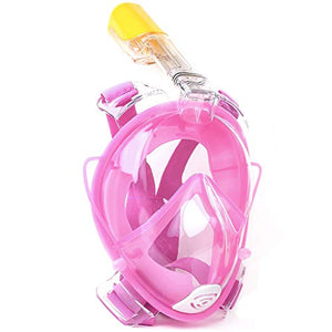 SFUN Maschera da Snorkel, per Snorkeling, easybreath L-XL, rosa L-XL