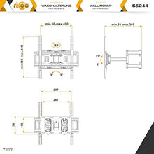 Carica l'immagine nel visualizzatore di Gallery, RICOO Supporto da Parete per TV Montaggio S5244 Staffa televisore Piatto... - Ilgrandebazar