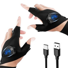 Carica l&#39;immagine nel visualizzatore di Gallery, Visailiy Guanti con Luce Led, Ricaricabile Regalo Uomo Compleanno Originale, Regali per Uomo/Donna, Gadget Tecnologici, Idee Regalo Uomo, Regalo Natale Uomo, Accessori Pesca
