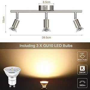 Faretti LED da soffitto orientabili I plafoniera moderna Nichel Opaco.