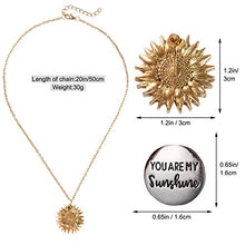 Carica l&#39;immagine nel visualizzatore di Gallery, Tacobear Collana Donna Argento Oro Girasole You are My - Ilgrandebazar