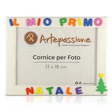Carica l&#39;immagine nel visualizzatore di Gallery, Cornici per foto in legno con scritto IL MIO PRIMO NATALE decorata con... - Ilgrandebazar