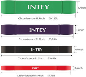 INTEY Elastici Fitness - 4 Set di Bande Elastiche Resistenza, Resistenza...