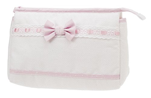 FILET - Busta Con Cerniera I Trousse Da Viaggio I In Tela Aida Rosa