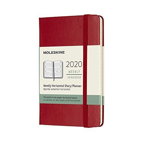 Moleskine 12 Mesi 2020 Agenda Settimanale Pocket, Rosso Scarlatto - Ilgrandebazar