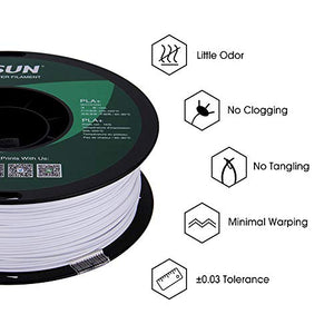 eSUN Filamento PLA Plus per Stampante 3D, PLA+, A-Bianco Freddo