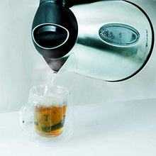 Carica l'immagine nel visualizzatore di Gallery, Grunkel - Bollitore elettrico in acciaio inox da 1,7 litri di capacità e 2200 W di potenza, spia acqua bollitura, spegnimento automatico e filtro dell'acqua rimovibile, modello HV-16GX