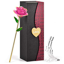 Carica l&#39;immagine nel visualizzatore di Gallery, FORGIFTING Fiore di Vera Rosa Placcata con Oro 24K, Rose Conservate - Ilgrandebazar