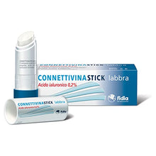 Carica l&#39;immagine nel visualizzatore di Gallery, Connettivinastick labbra Fidia farmaceutici | Stick labbra da 3 g a base di Acido ialuronico 0,2% | Per labbra danneggiate, secche e screpolate