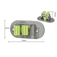Carica l&#39;immagine nel visualizzatore di Gallery, Yizhet 2 PCS Multifunzione Scopa Mop Titolare scope a muro 2 PCS, Verde - Ilgrandebazar