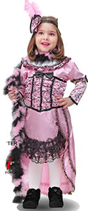 VESTITO COSTUME Maschera di CARNEVALE baby - BURLESQUE - Taglia 4/5 anni -...