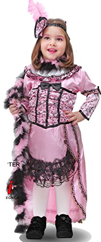 VESTITO COSTUME Maschera di CARNEVALE baby - BURLESQUE - Taglia 4/5 anni -...