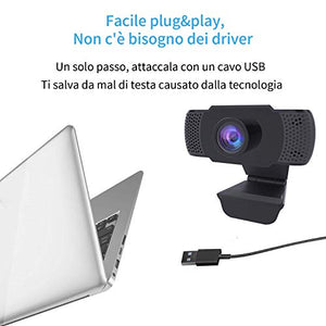 wansview Webcam 1080P con Microfono, PC Laptop Desktop Computer USB 2.0 Full...